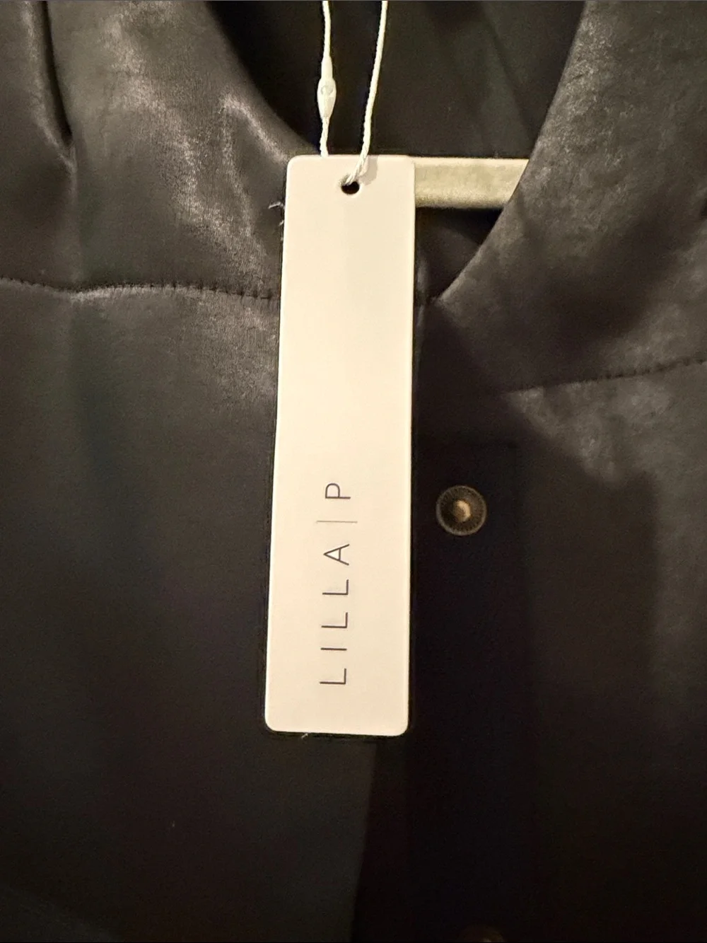 Lilla P Quilted Vest — Black (bw)